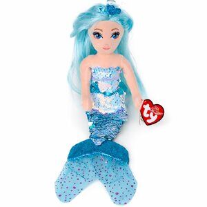Ty Sea Sequins - Indigo The Blue Mermaid Sequin Plush 33cm (Long) New w/Tag